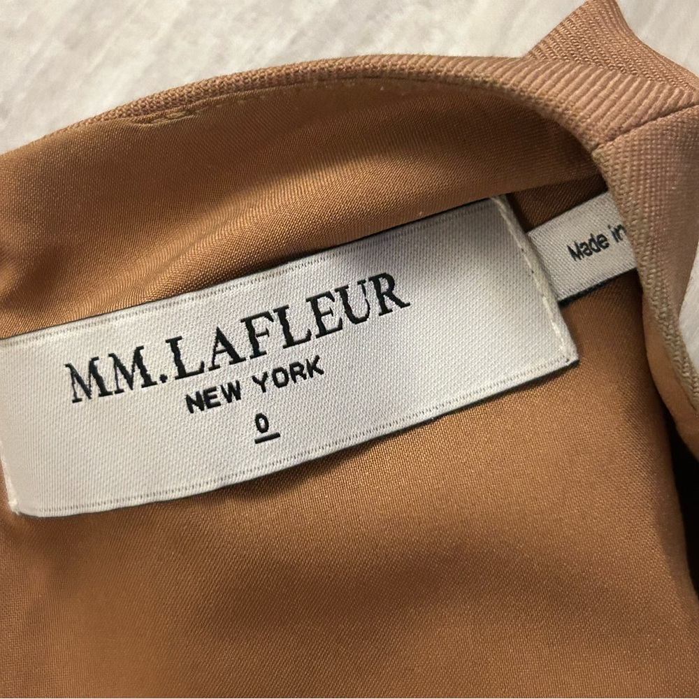 MM Lafleur Women’s Fit & Flare Dress Camel Brown Size 0 Pockets Lined Career - Picture 7 of 11